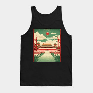 Forbidden City China Vintage Travel Poster Tourism Tank Top